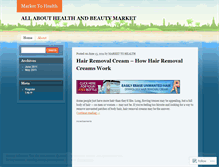 Tablet Screenshot of market2health.wordpress.com