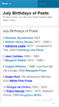 Mobile Screenshot of julybirthdaysofpoets.wordpress.com