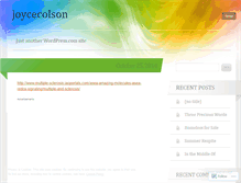 Tablet Screenshot of joycecolson.wordpress.com