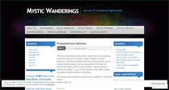 Desktop Screenshot of mysticwanderings.wordpress.com