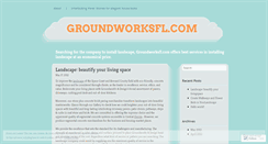 Desktop Screenshot of groundworksfl.wordpress.com