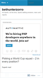 Mobile Screenshot of bethunterzorro.wordpress.com