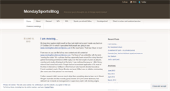 Desktop Screenshot of mondaysportsblog.wordpress.com