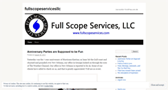 Desktop Screenshot of fullscopeservicesllc.wordpress.com