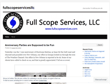 Tablet Screenshot of fullscopeservicesllc.wordpress.com