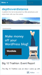 Mobile Screenshot of depthoverdistance.wordpress.com