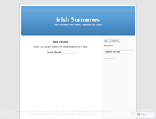 Tablet Screenshot of irishsurnames.wordpress.com