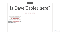 Desktop Screenshot of davidtabler.wordpress.com