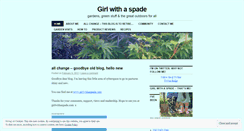 Desktop Screenshot of girlwithaspade.wordpress.com