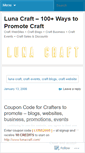 Mobile Screenshot of lunacraft.wordpress.com