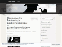 Tablet Screenshot of kryminalkonferencja.wordpress.com