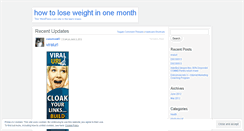 Desktop Screenshot of howtoloseweightinonemonth.wordpress.com
