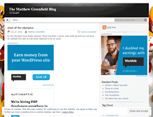 Tablet Screenshot of matthewgreenfield.wordpress.com
