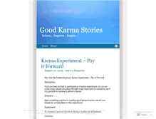 Tablet Screenshot of goodkarmastories.wordpress.com