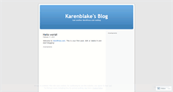 Desktop Screenshot of karenblake.wordpress.com