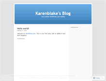 Tablet Screenshot of karenblake.wordpress.com