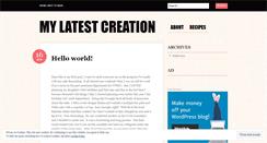 Desktop Screenshot of mylatestcreation.wordpress.com