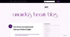 Desktop Screenshot of amandasbeautyblog.wordpress.com