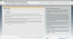 Desktop Screenshot of feministhomeschool.wordpress.com