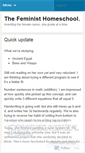 Mobile Screenshot of feministhomeschool.wordpress.com