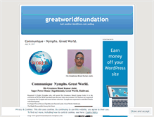 Tablet Screenshot of greatworldfoundation.wordpress.com