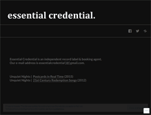 Tablet Screenshot of essentialcredential.wordpress.com