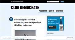 Desktop Screenshot of leclubdemocrate.wordpress.com