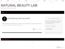 Tablet Screenshot of naturalbeautylab.wordpress.com
