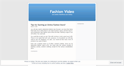 Desktop Screenshot of fashionvideo.wordpress.com