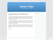 Tablet Screenshot of fashionvideo.wordpress.com