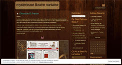 Desktop Screenshot of mysterieuselibrairienantaise.wordpress.com