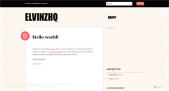 Desktop Screenshot of elvinzhq.wordpress.com