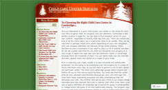 Desktop Screenshot of childcarecenterservices.wordpress.com