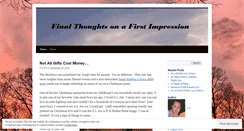 Desktop Screenshot of finalthoughtsonafirstimpression.wordpress.com