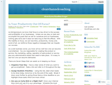 Tablet Screenshot of clearchannelcoaching.wordpress.com