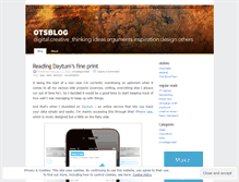 Tablet Screenshot of otsblog.wordpress.com