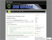 Tablet Screenshot of dbaseworld.wordpress.com