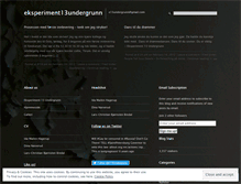 Tablet Screenshot of eksperiment13undergrunn.wordpress.com
