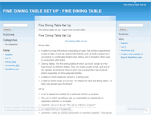 Tablet Screenshot of finediningtablesetuphgw.wordpress.com