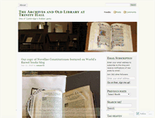 Tablet Screenshot of oldlibrarytrinityhall.wordpress.com
