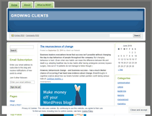 Tablet Screenshot of growingclients.wordpress.com