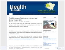 Tablet Screenshot of healthlands.wordpress.com