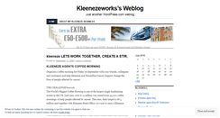 Desktop Screenshot of kleenezeworks.wordpress.com