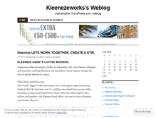 Tablet Screenshot of kleenezeworks.wordpress.com