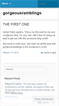 Mobile Screenshot of gorgeousramblings.wordpress.com