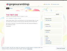 Tablet Screenshot of gorgeousramblings.wordpress.com