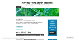 Desktop Screenshot of jatekok.wordpress.com