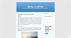 Desktop Screenshot of beckyinafrica.wordpress.com