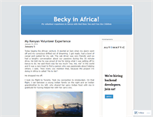 Tablet Screenshot of beckyinafrica.wordpress.com