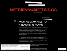 Tablet Screenshot of matthewwackett.wordpress.com